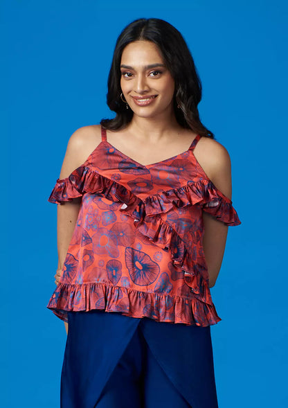 Flamenco Coral Top