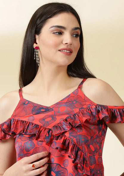 Flamenco Coral Top Online