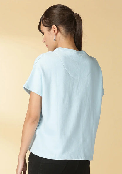 Fleece T-Shirt (Blue) Price
