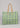 Green Basket Weave Beach Bag