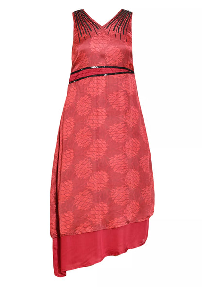 Buy Garnet Kiss - Midi Printed Party Dress Online