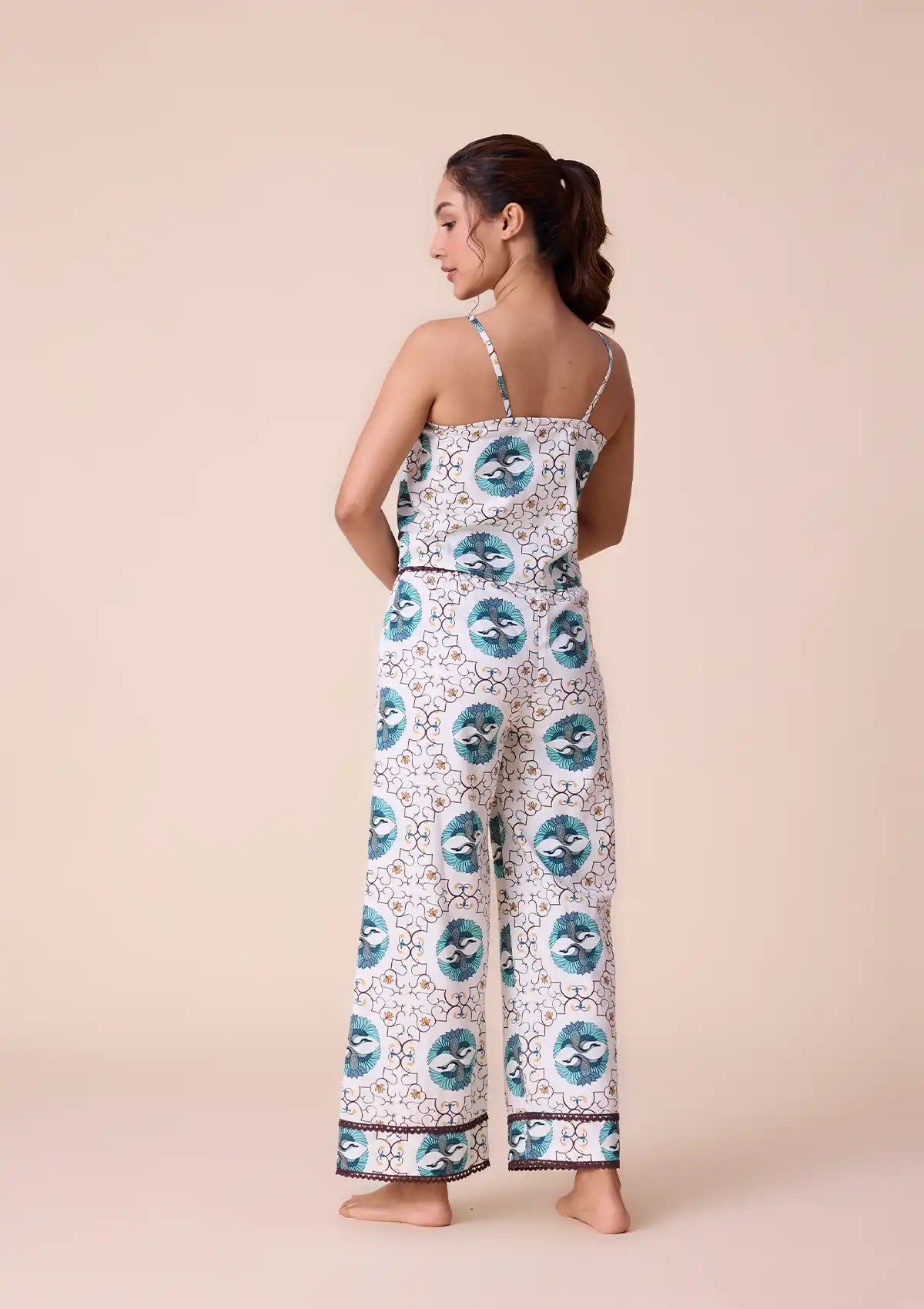 Buy Gerana printed crop top and trouser