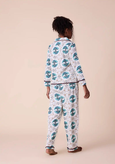 Gerana - Shirt and Trouser Set in Cotton Satin