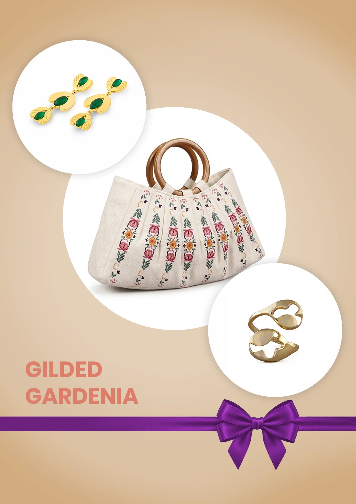 Gilded Gardenia Anniversary Gift Set for Her