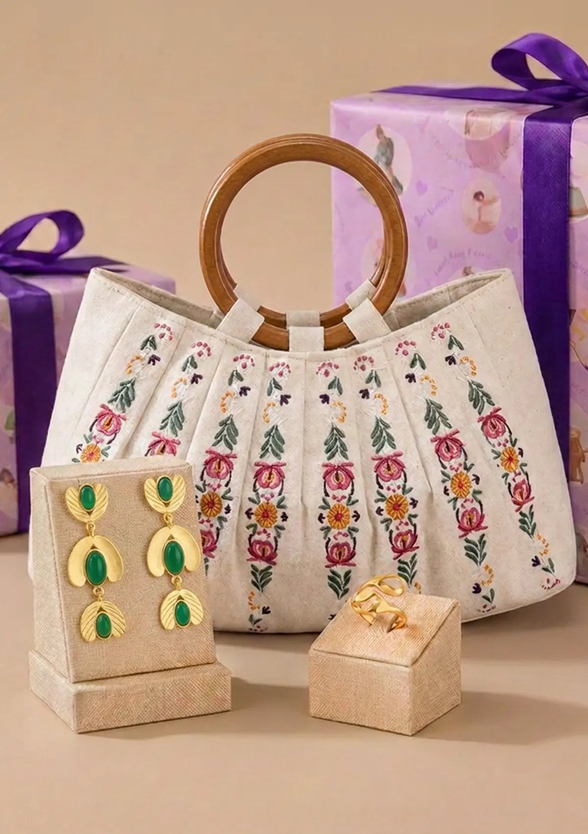 Gilded Gardenia Anniversary Gift Set for Her