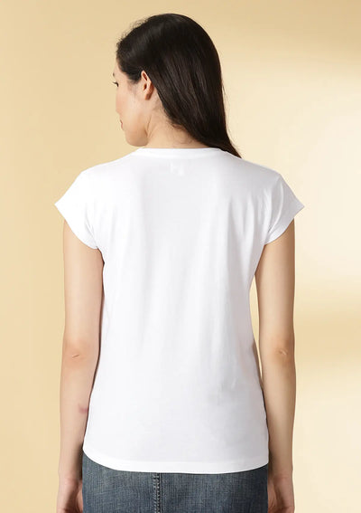 Buy Graphic Print  White T-shirt Online