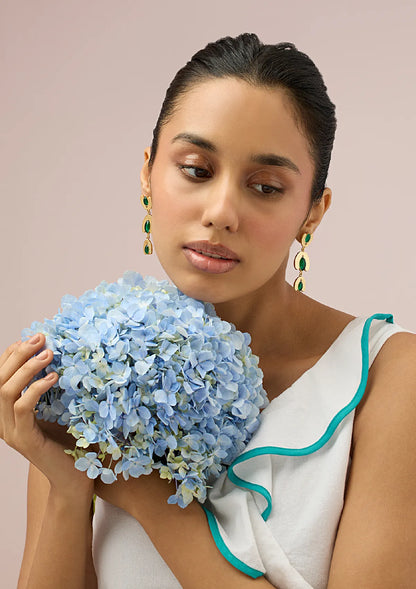 Green Onyx Seeds Earring