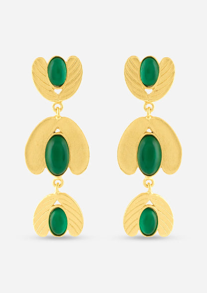 Green Onyx Seeds Earring