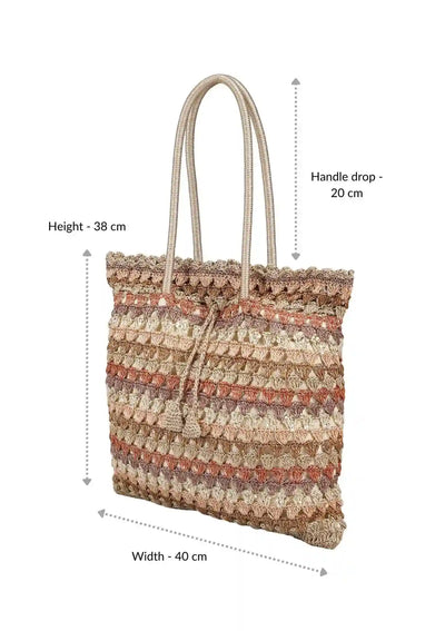 Buy Handcrafted Crochet Tote cum Potli Handbag Online