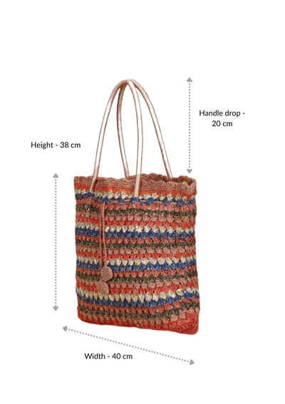 Buy Handcrafted Crochet Tote cum Potli Handbag Online