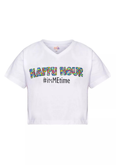 Buy Happy Hour V Neck Crop Top Price