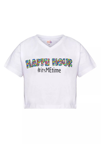 Buy Happy Hour V Neck Crop Top Price