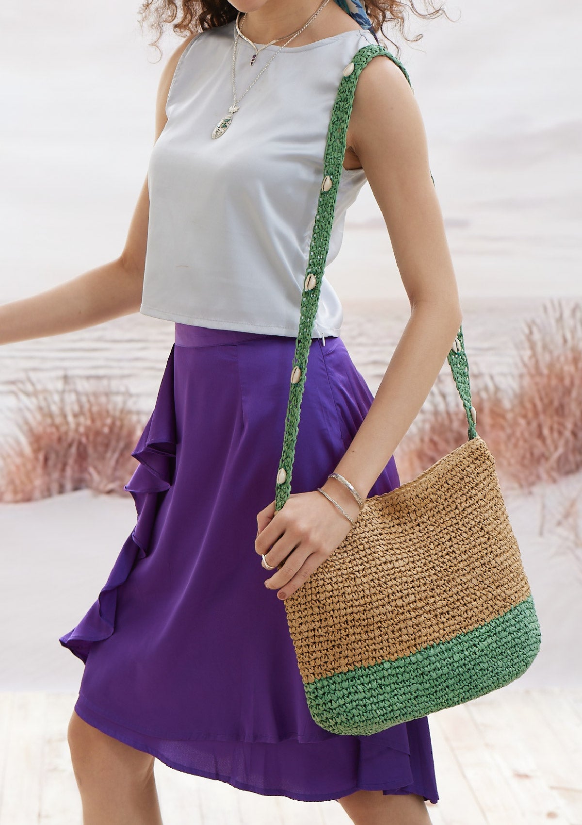 Raffia Sling Bag