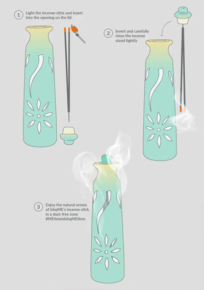 Ash Catcher Incense (Agarbatti) Stand -Turquoise Sea Price