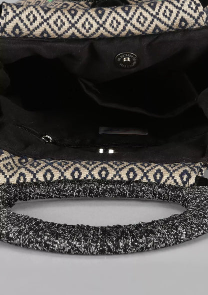 Jacquard Bag With Bead Work