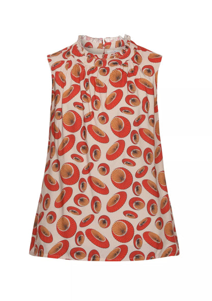 Buy Kasa - printed frilled neck top Price