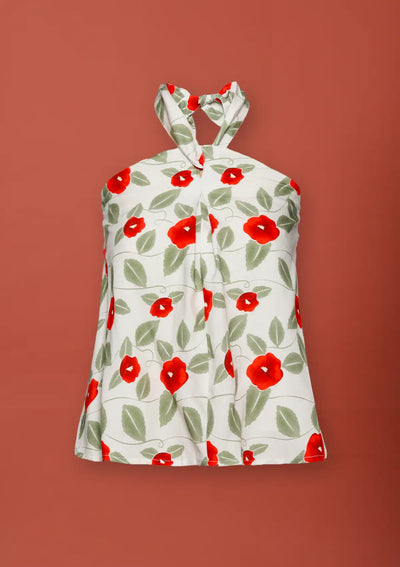 Kasumi - Printed Tie-Up Top