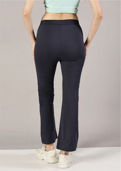 Knit Boot Leg Pants - Teal For Women