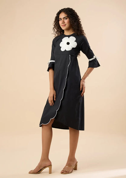 Lova Floral Scalloped Dress