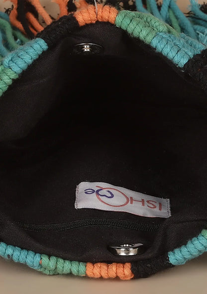 Macrame Crossbody Bag with Tassels Online