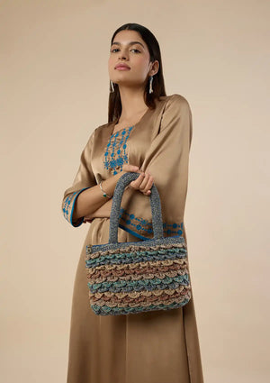 Metallic Crochet Mini Bag