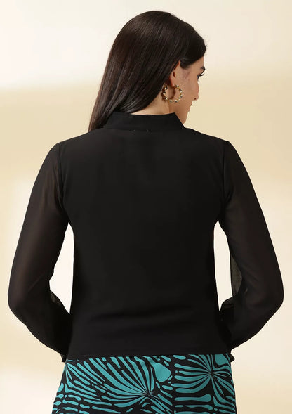 Midnight Chic Overlap Top Online