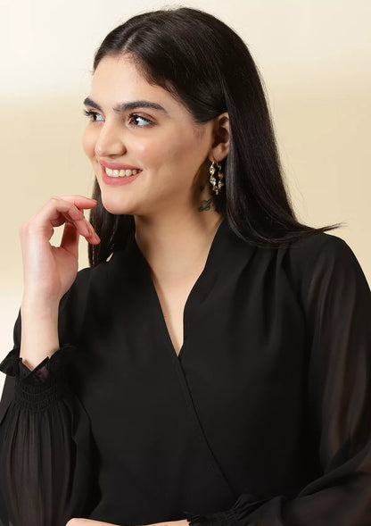 Buy Midnight Chic Overlap Top