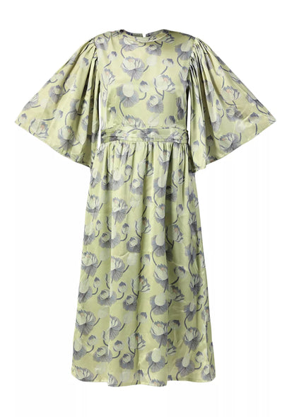 Buy Mizukaze - printed Satin A line dress Price