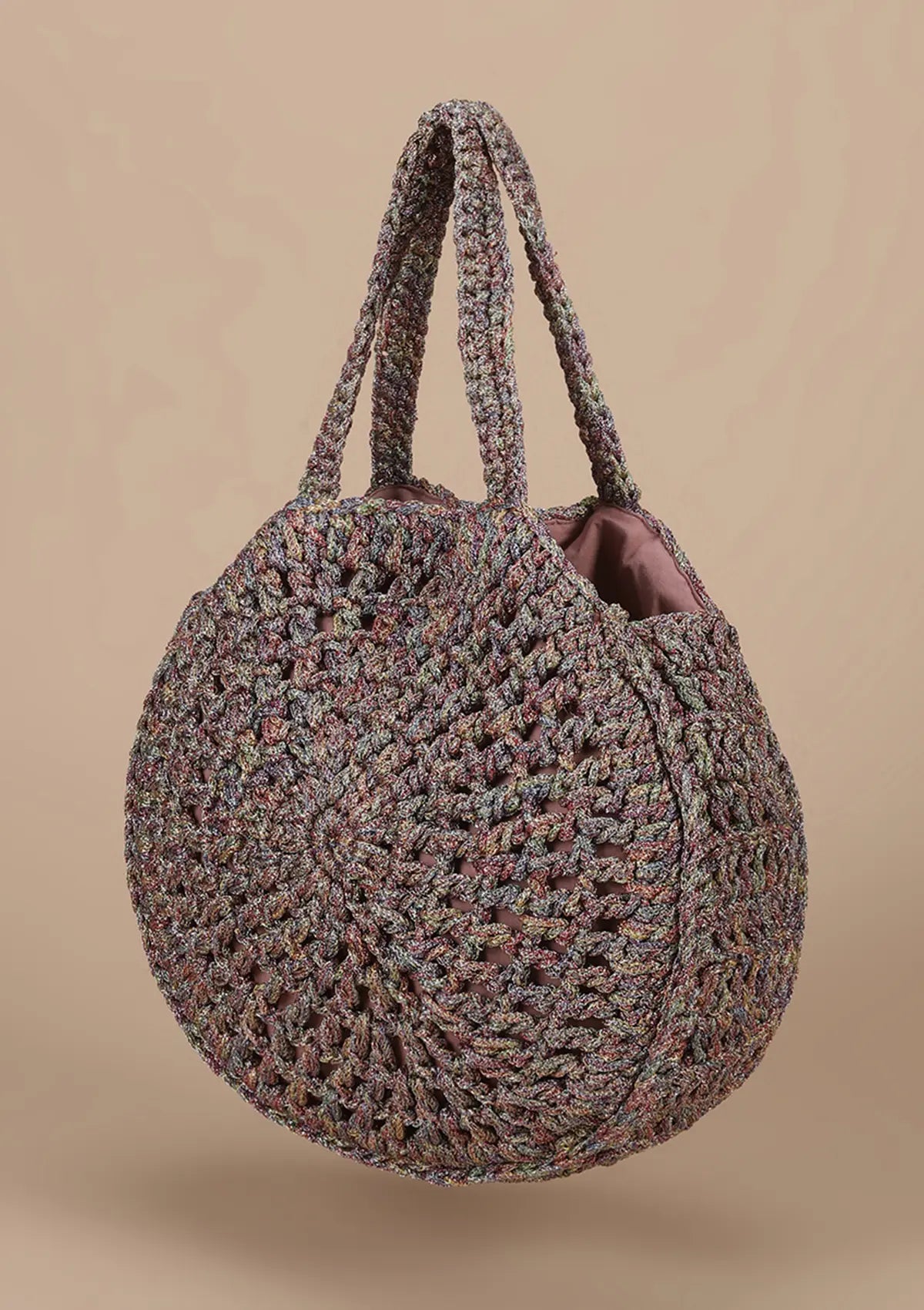 Multicolour Crochet Handheld Bag Price