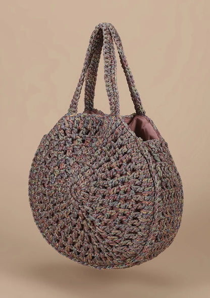 Multicolour Crochet Handheld Bag Price
