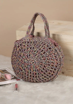 Multicolour Crochet Handheld Bag