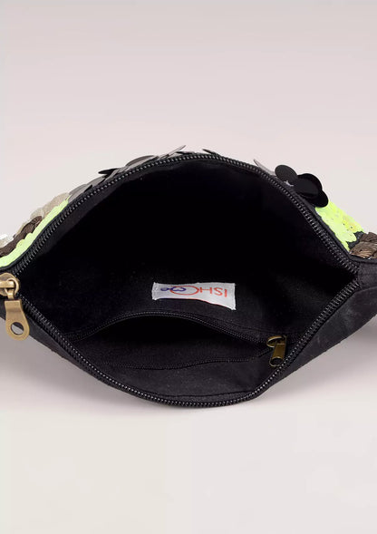 Neon Glam sequinned clutch Online