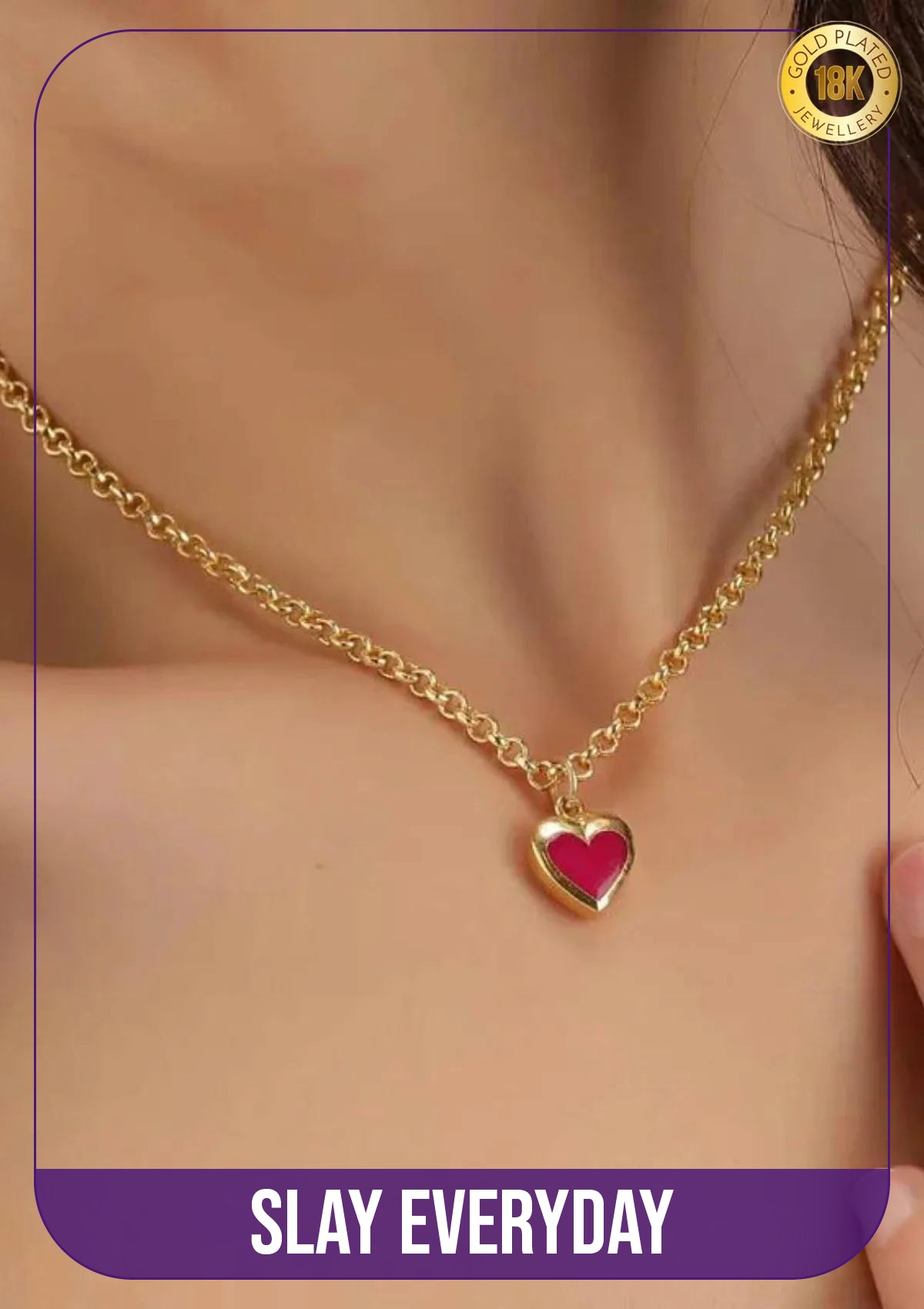 Neon Heart Pendant (Pink)