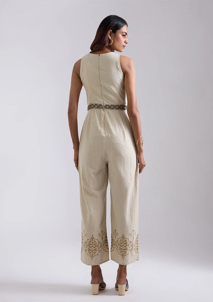Noor -  Embroidered Halter jumpsuit Online