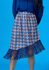 Nora - Asymmetrical Printed Skirt
