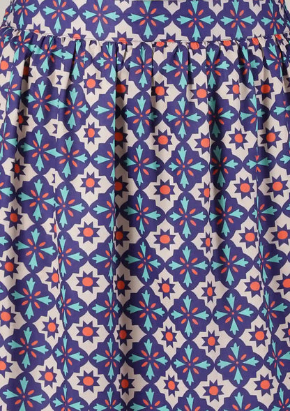 Nora - Asymmetrical printed skirt For Women