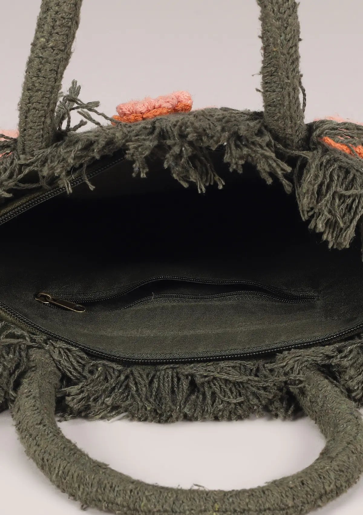 Buy Olive Crochet mini handheld bag Online