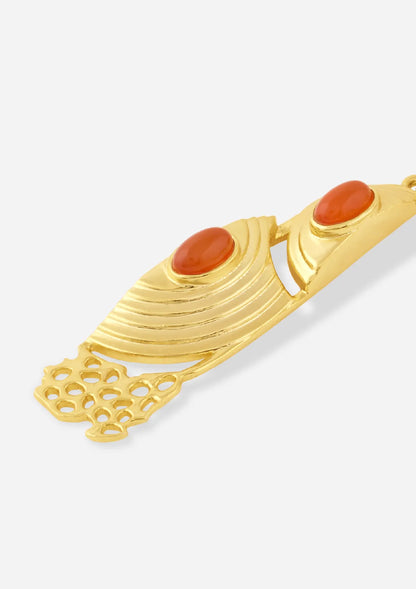 Buy Orange Sapphire Earring for girls