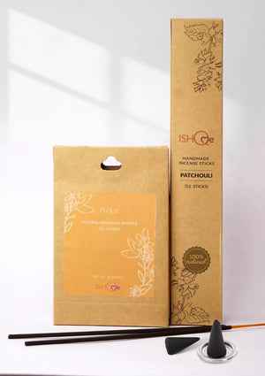 Incense Stick and Patchouli Dhoop Cone Combo