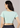 Pearl Aqua Ribbed Cutout Top