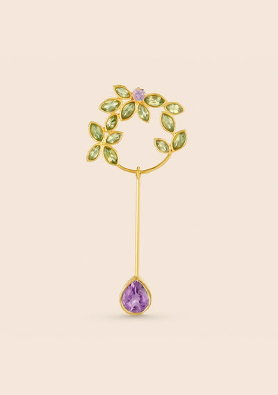 Buy   Online Peridot and Amethyst Dangle Earring Online