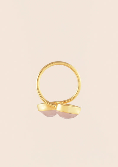 Pink Calcedony Ring For Women