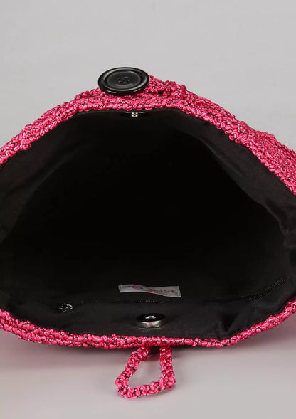 Pink malai Dori crochet bag Price