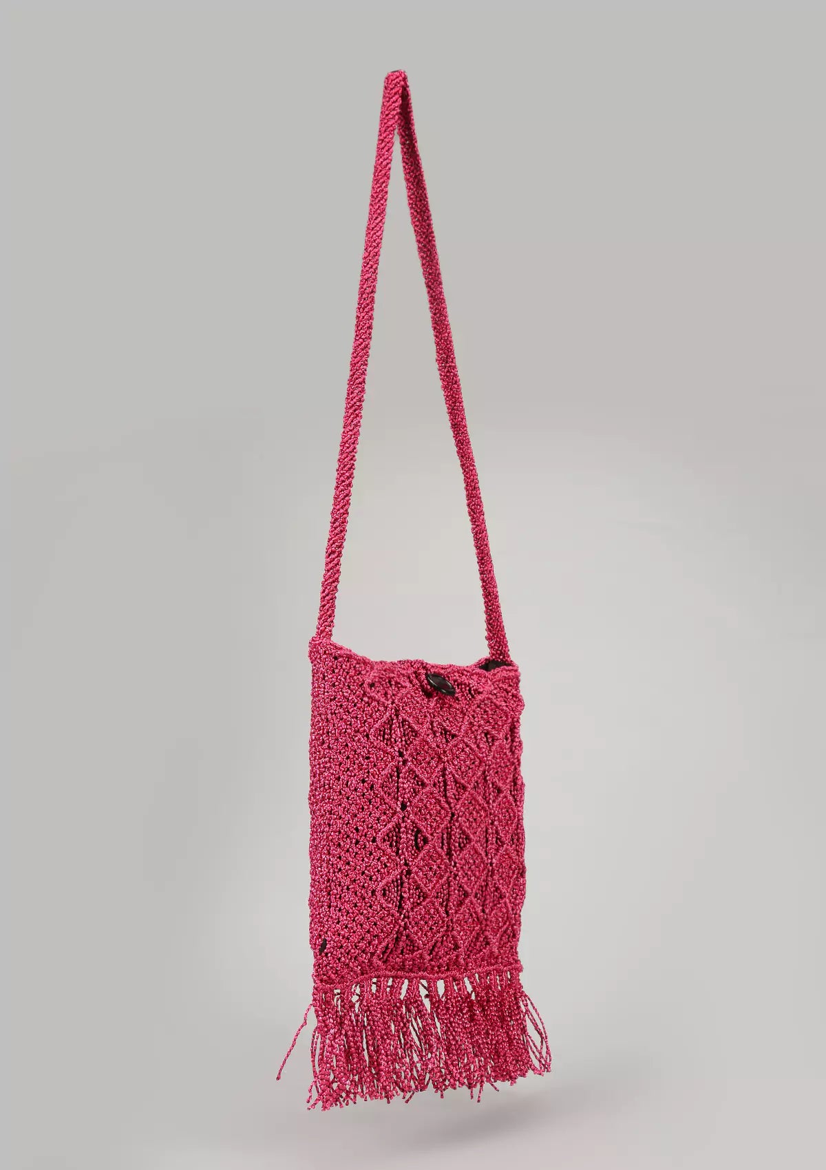 Pink malai Dori crochet bag For Women