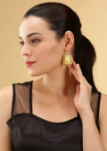 Radiant Gold-Finish Leaf Earring
