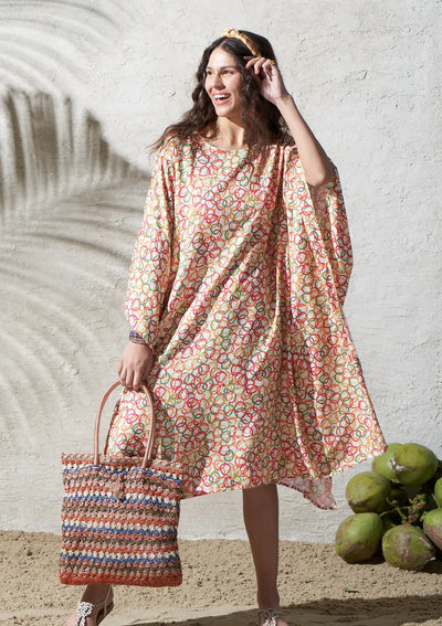 Retro Queen Printed Kaftan Dress