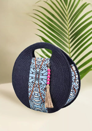 Round Crochet Handheld Bag