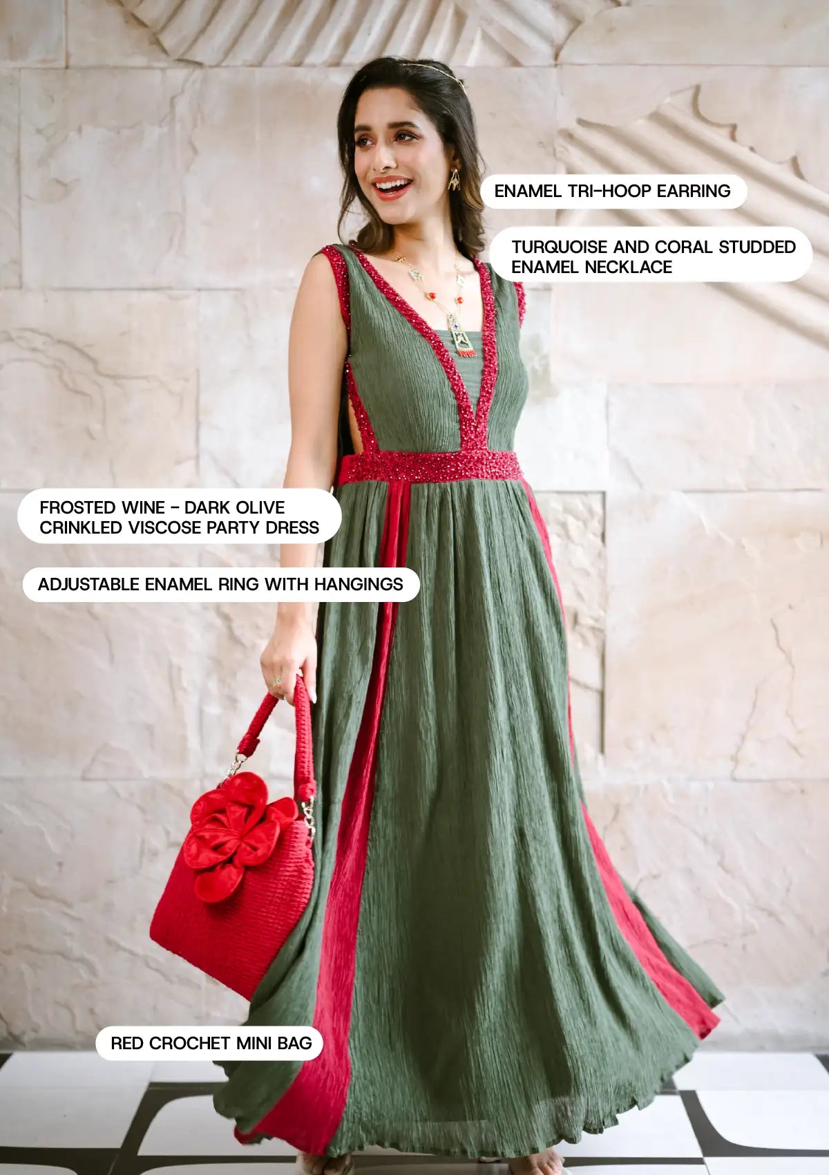 Crimson Olive Charm Curation For Women