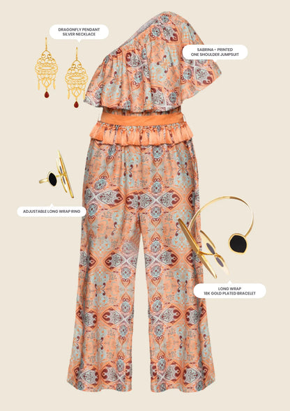 Bold Moroccan Print Jumpsuit Look