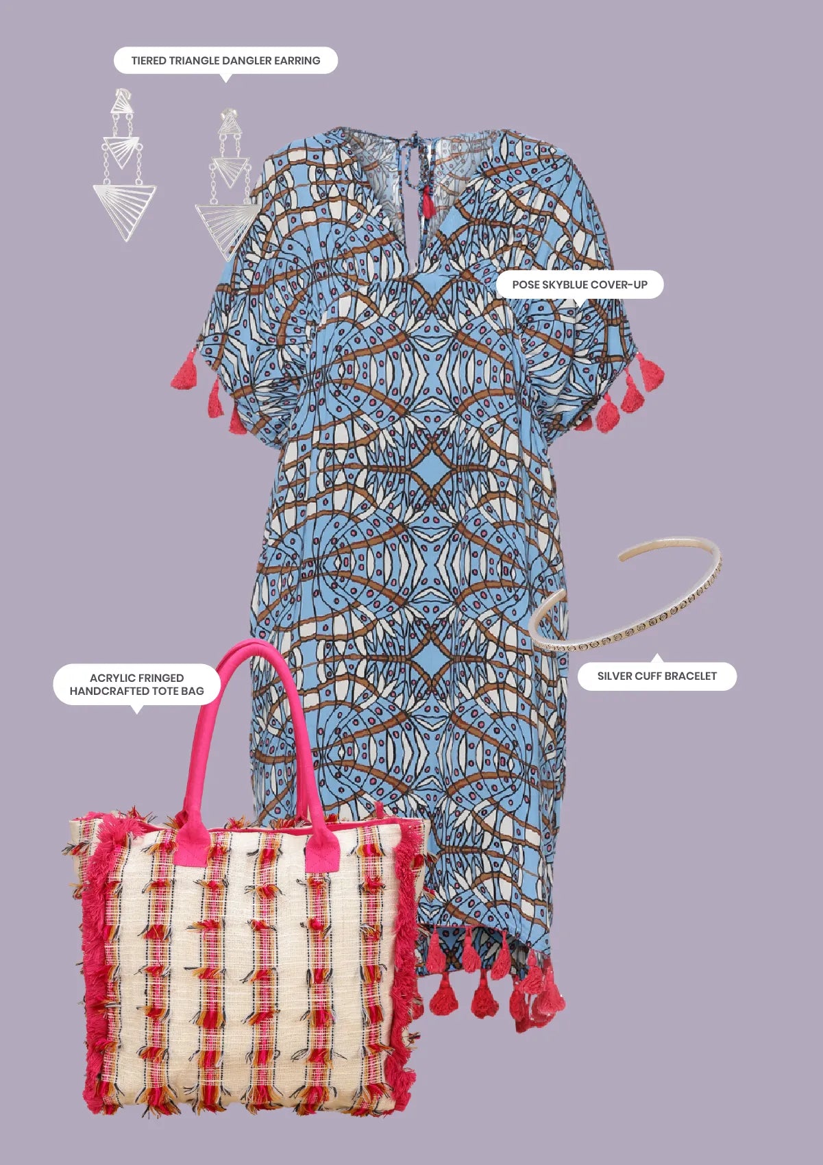 Fun pose skyblue coverup look - IshqMe